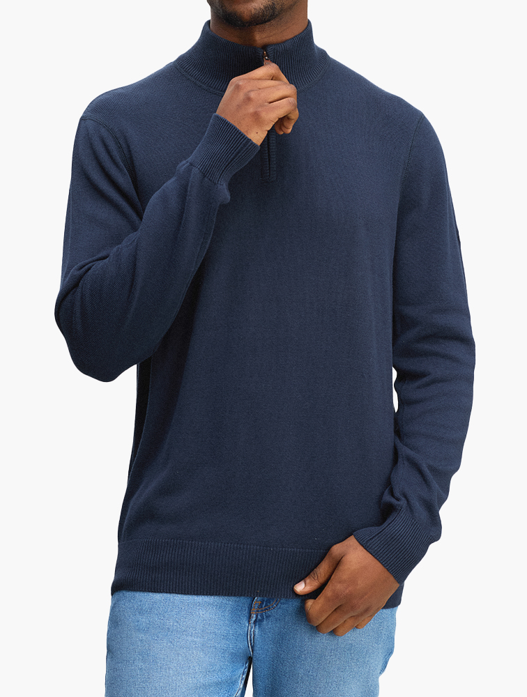 MyRunway | Shop Timberland Navy Williams River 1/2 Zip Sweater for